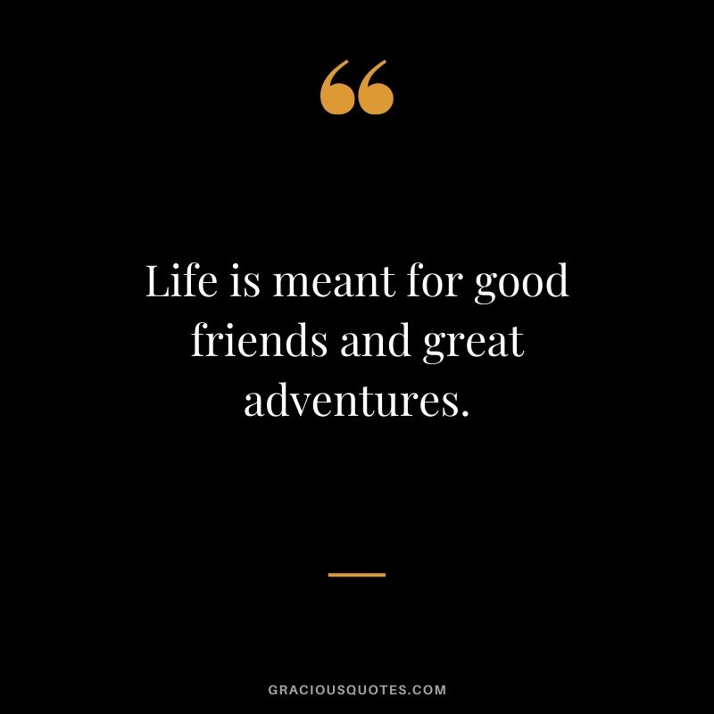 Life is meant for good friends and great adventures. #travel #quotes #travelquotes