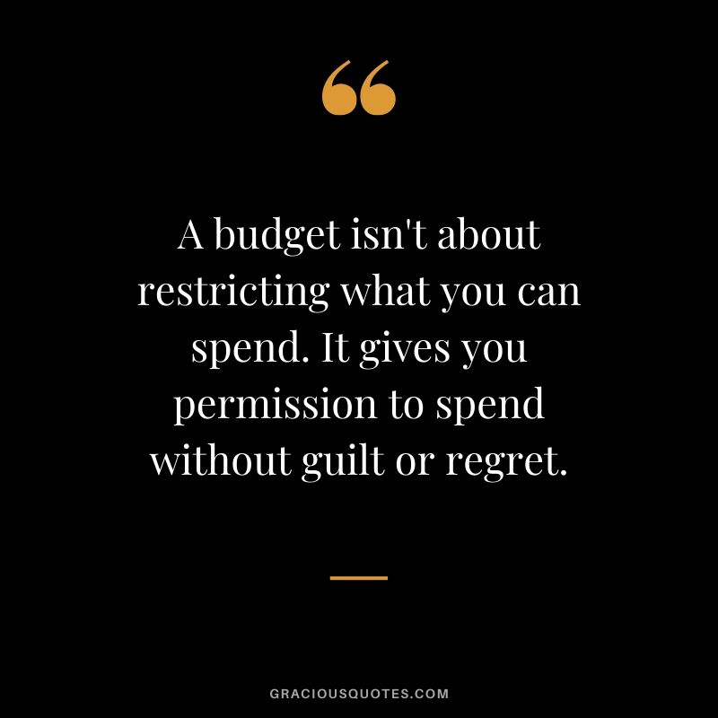 A budget isn't about restricting what you can spend. It gives you permission to spend without guilt or regret.