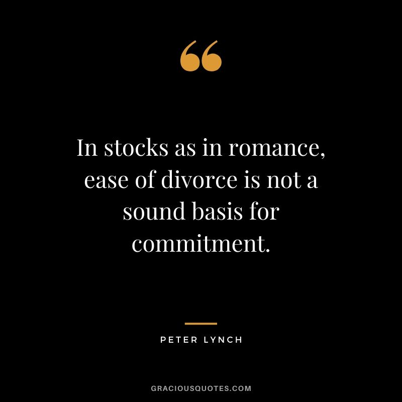 In stocks as in romance, ease of divorce is not a sound basis for commitment.