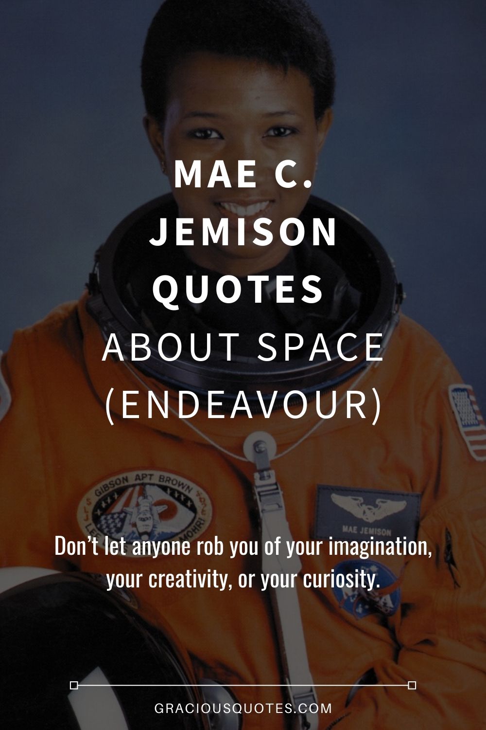 Mae C. Jemison Quotes About Space (ENDEAVOUR) - Gracious Quotes