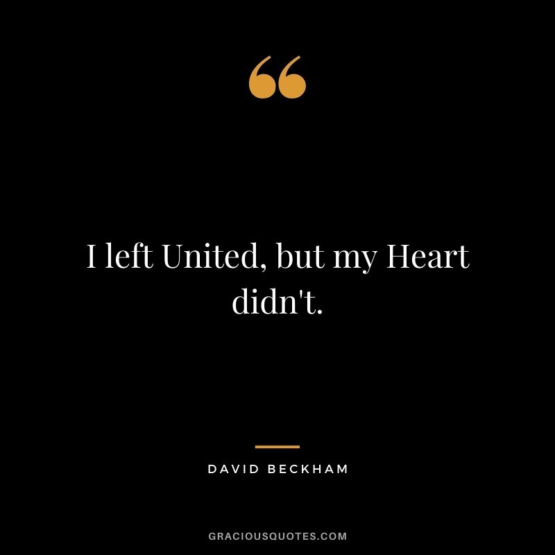 I left United, but my Heart didn't.
