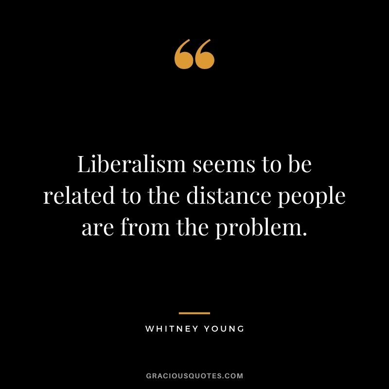 Liberalism seems to be related to the distance people are from the problem.