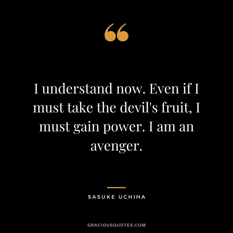 I understand now. Even if I must take the devil's fruit, I must gain power. I am an avenger.
