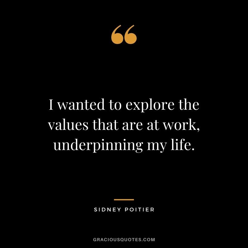 I wanted to explore the values that are at work, underpinning my life.