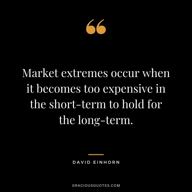 Market extremes occur when it becomes too expensive in the short-term to hold for the long-term.