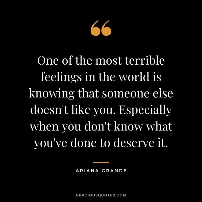 One of the most terrible feelings in the world is knowing that someone else doesn't like you. Especially when you don't know what you've done to deserve it.