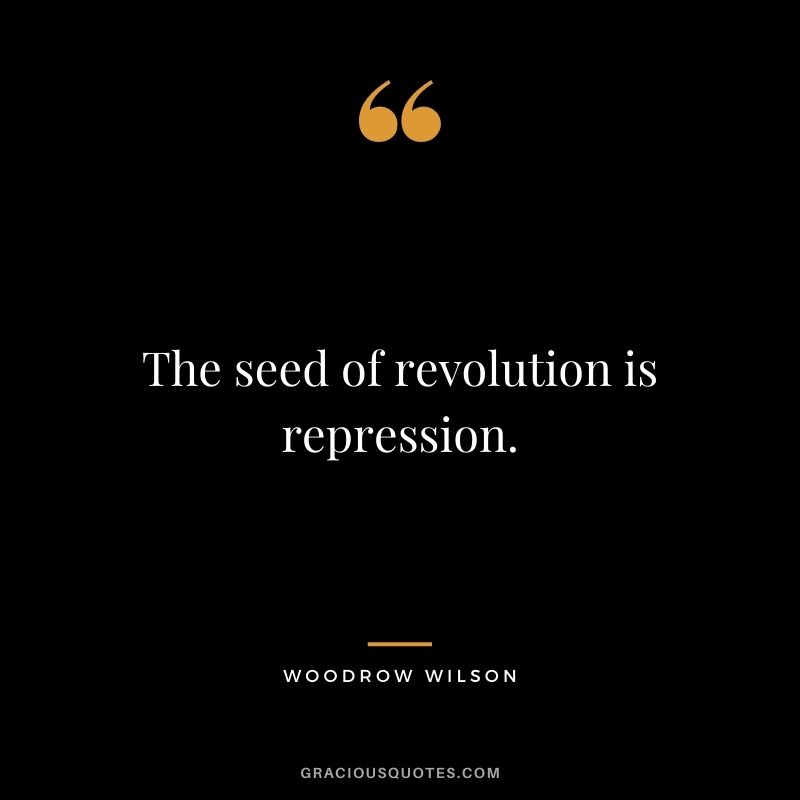 The seed of revolution is repression.