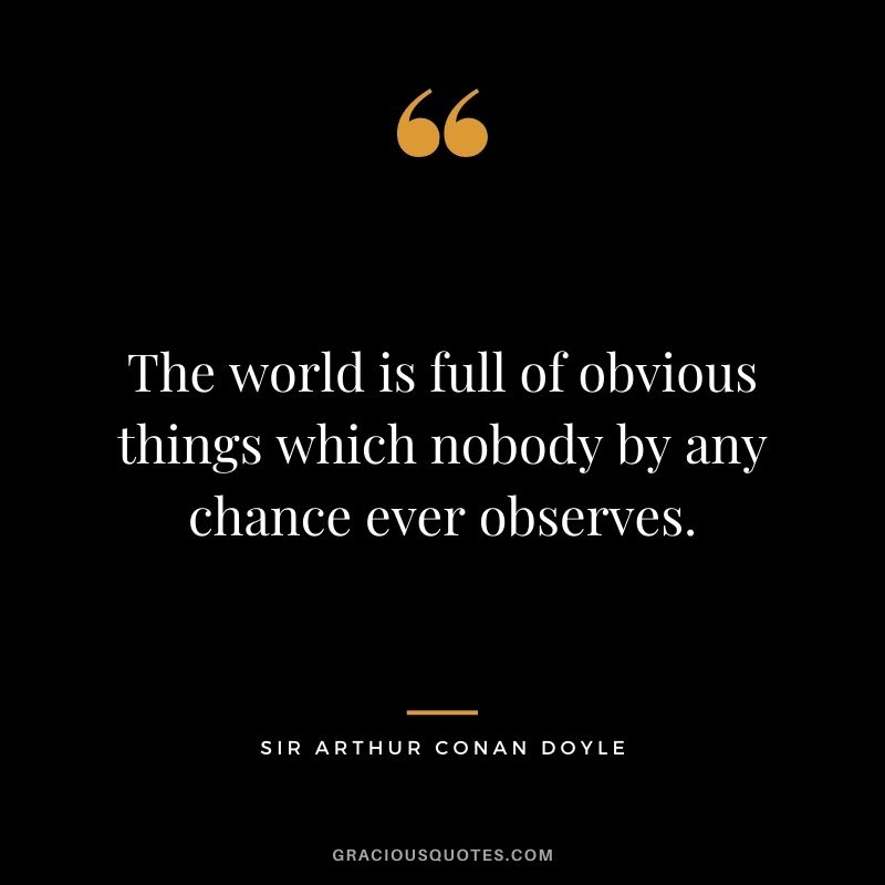 The world is full of obvious things which nobody by any chance ever observes.