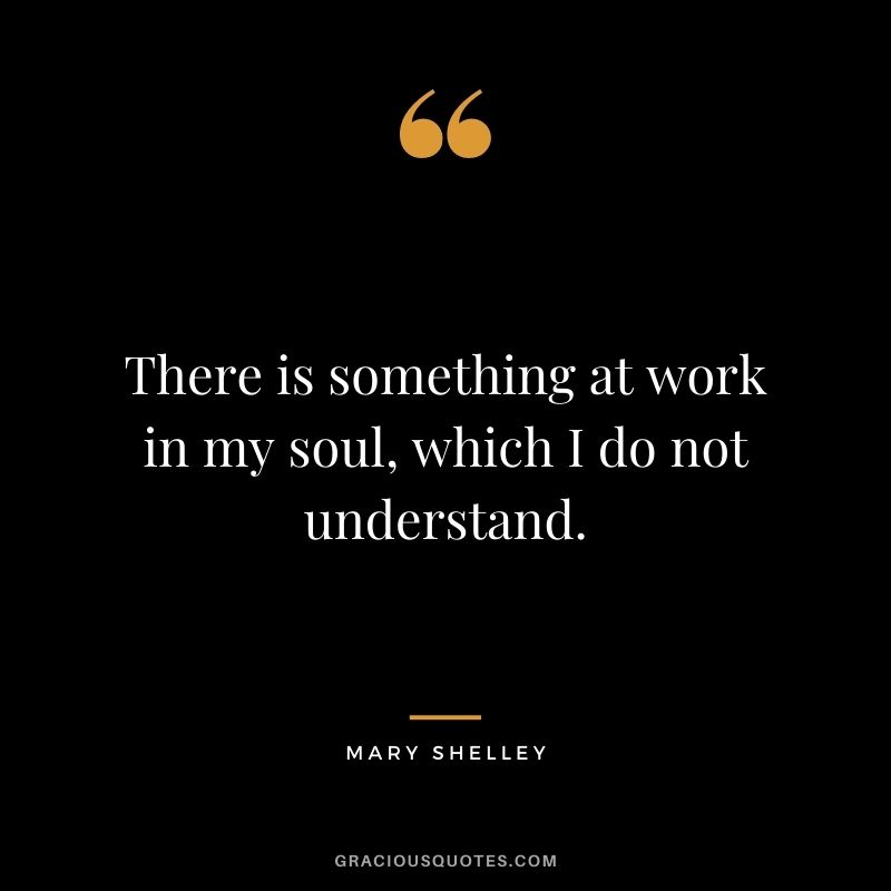 There is something at work in my soul, which I do not understand.