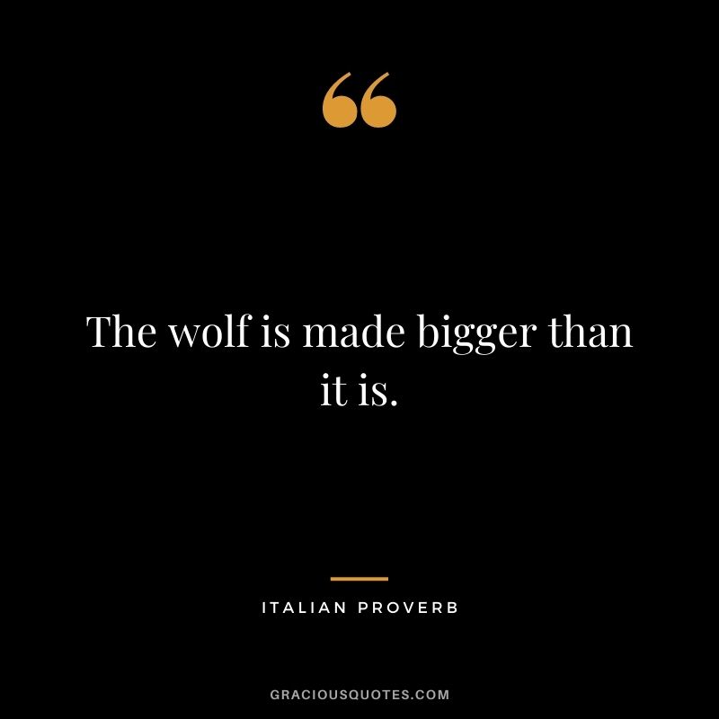 The wolf is made bigger than it is.