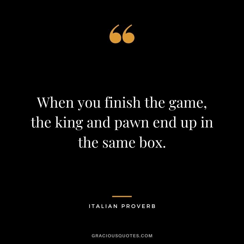 When you finish the game, the king and pawn end up in the same box.