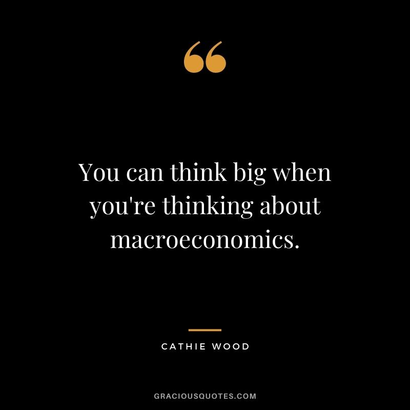 You can think big when you're thinking about macroeconomics.