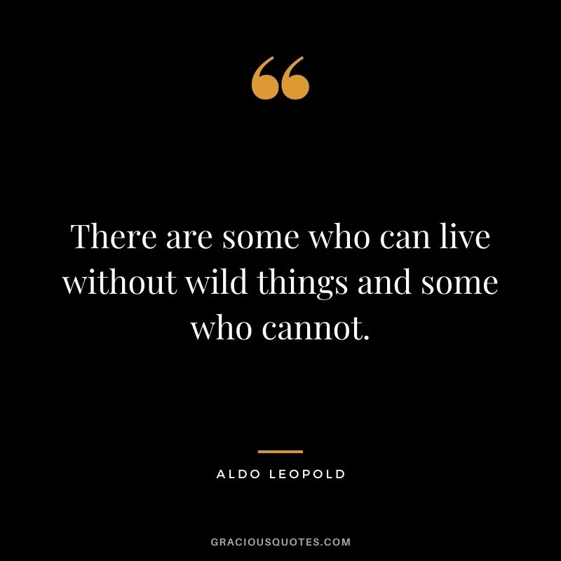 There are some who can live without wild things and some who cannot.