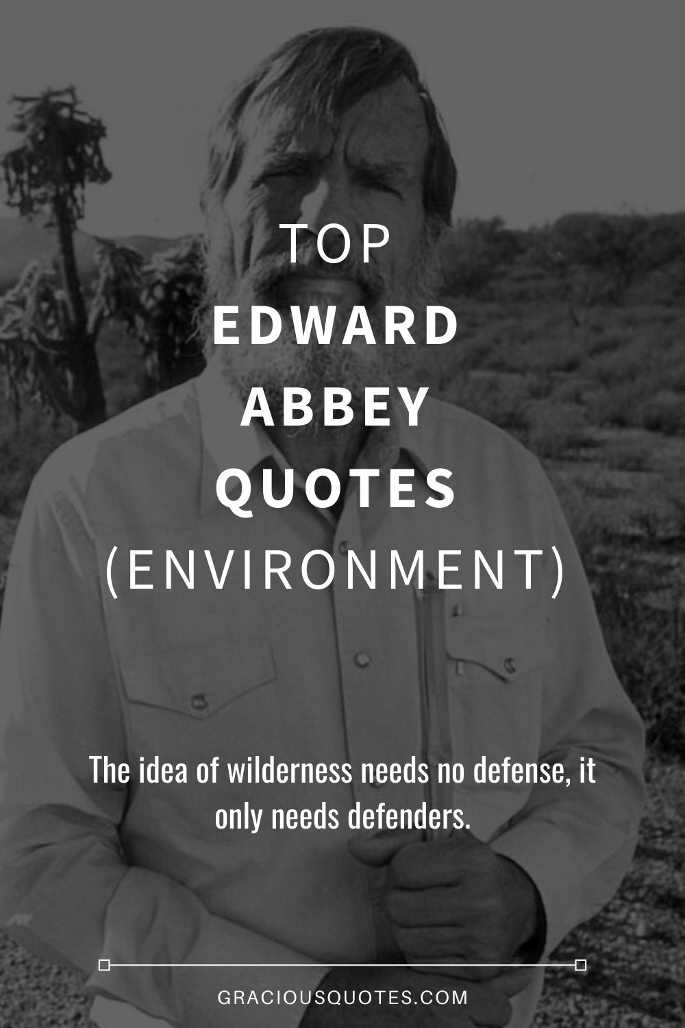 Top Edward Abbey Quotes (ENVIRONMENT) - Gracious Quotes
