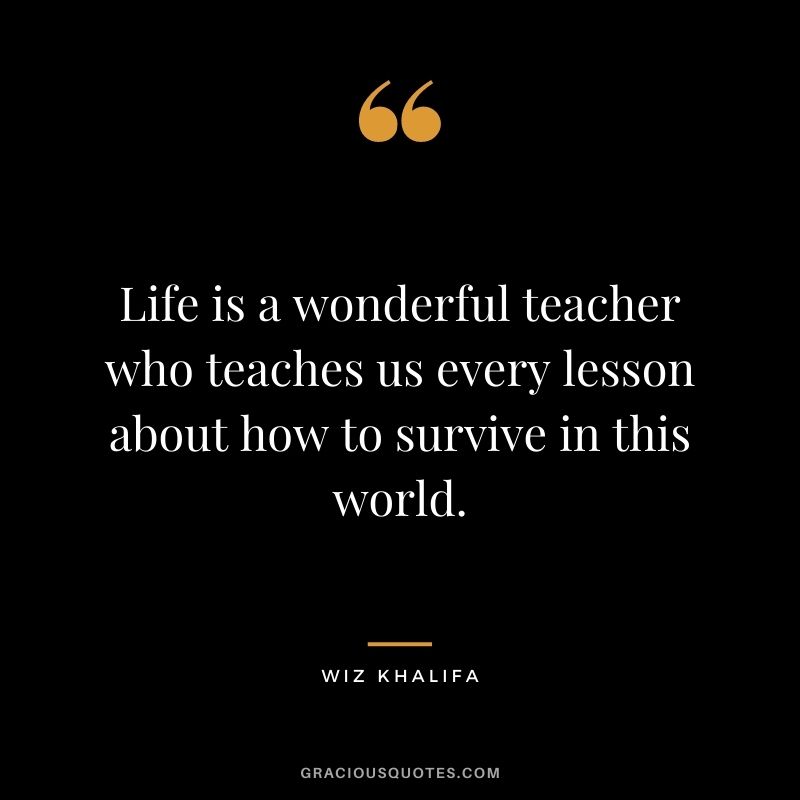 Life is a wonderful teacher who teaches us every lesson about how to survive in this world.
