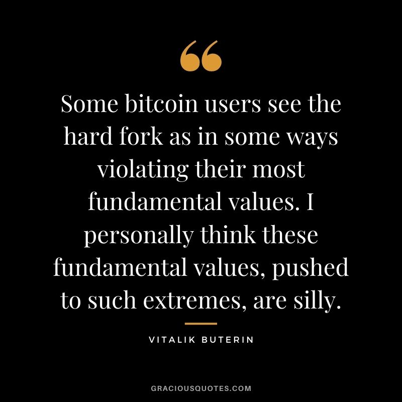 Some bitcoin users see the hard fork as in some ways violating their most fundamental values. I personally think these fundamental values, pushed to such extremes, are silly.