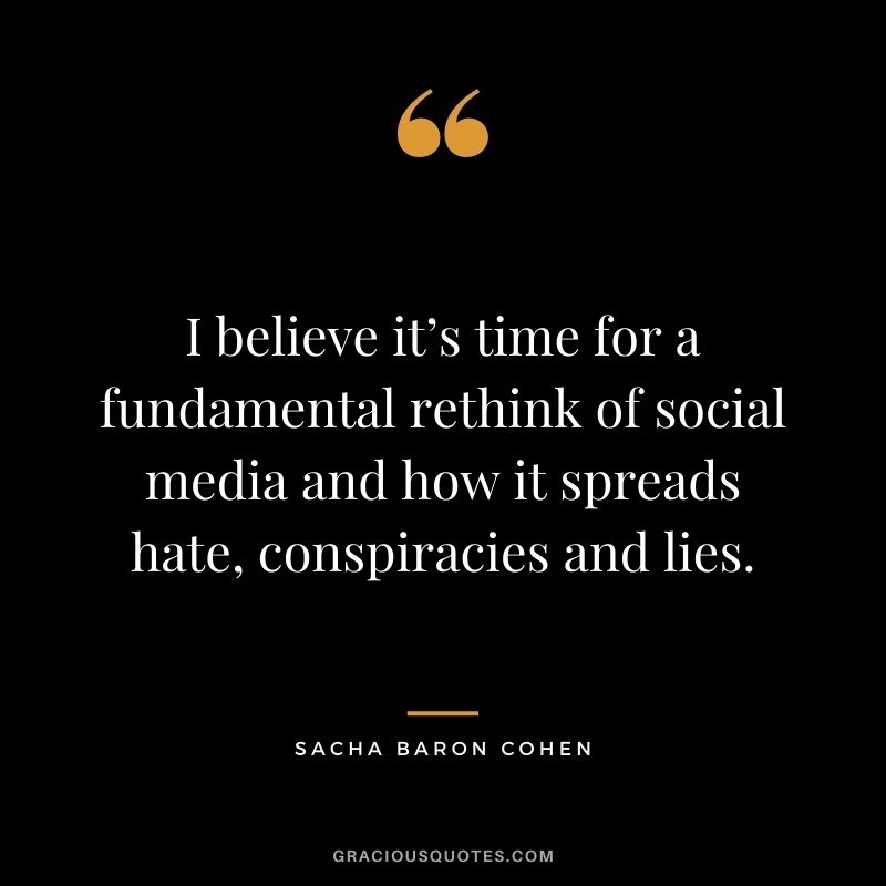 I believe it’s time for a fundamental rethink of social media and how it spreads hate, conspiracies and lies.