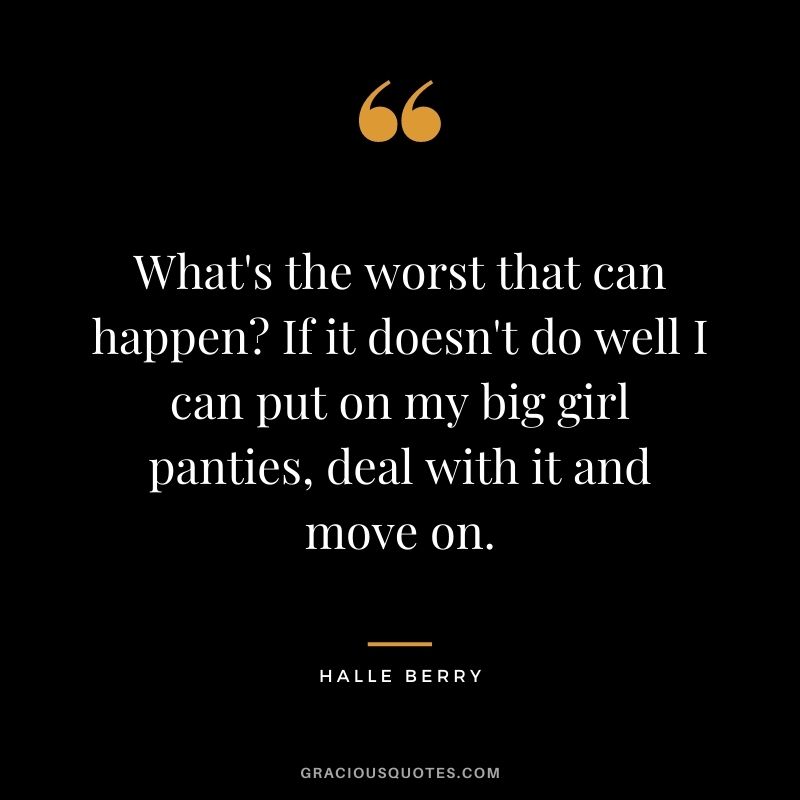 What's the worst that can happen If it doesn't do well I can put on my big girl panties, deal with it and move on.