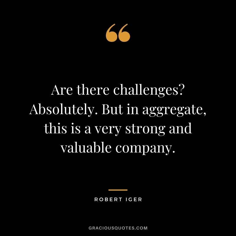Are there challenges? Absolutely. But in aggregate, this is a very strong and valuable company.