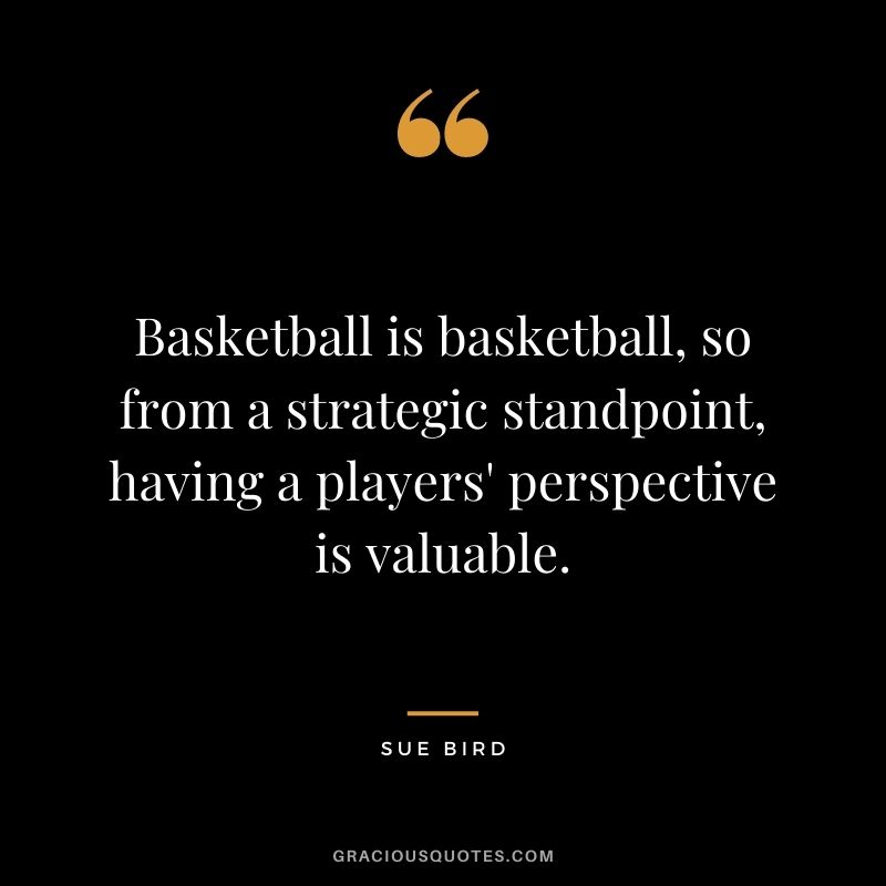Basketball is basketball, so from a strategic standpoint, having a players' perspective is valuable.