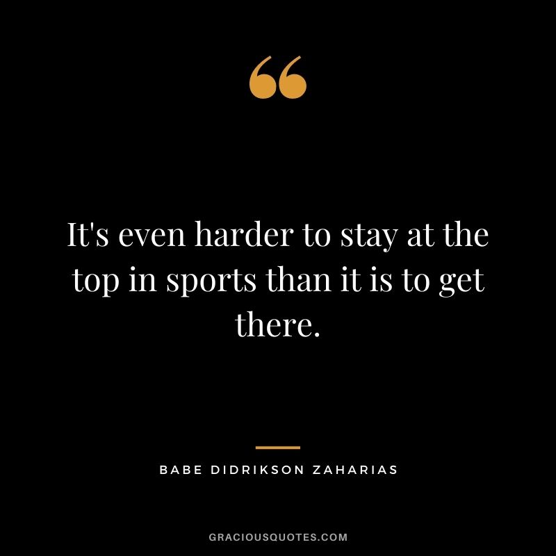 It's even harder to stay at the top in sports than it is to get there.