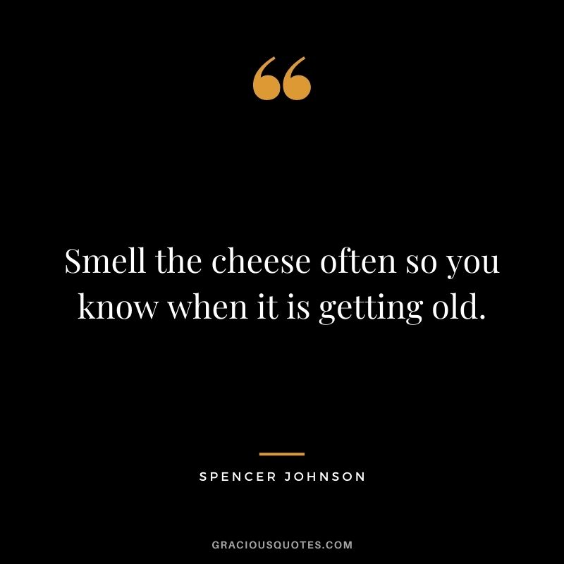 Smell the cheese often so you know when it is getting old.