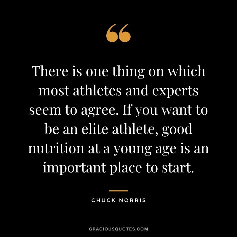 There is one thing on which most athletes and experts seem to agree. If you want to be an elite athlete, good nutrition at a young age is an important place to start.