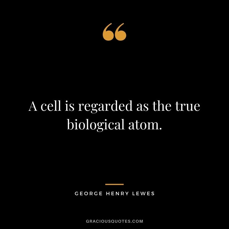 A cell is regarded as the true biological atom.