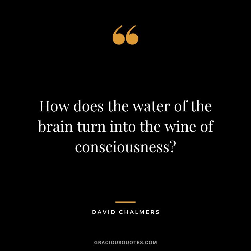 How does the water of the brain turn into the wine of consciousness