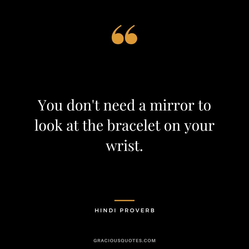 You don't need a mirror to look at the bracelet on your wrist.