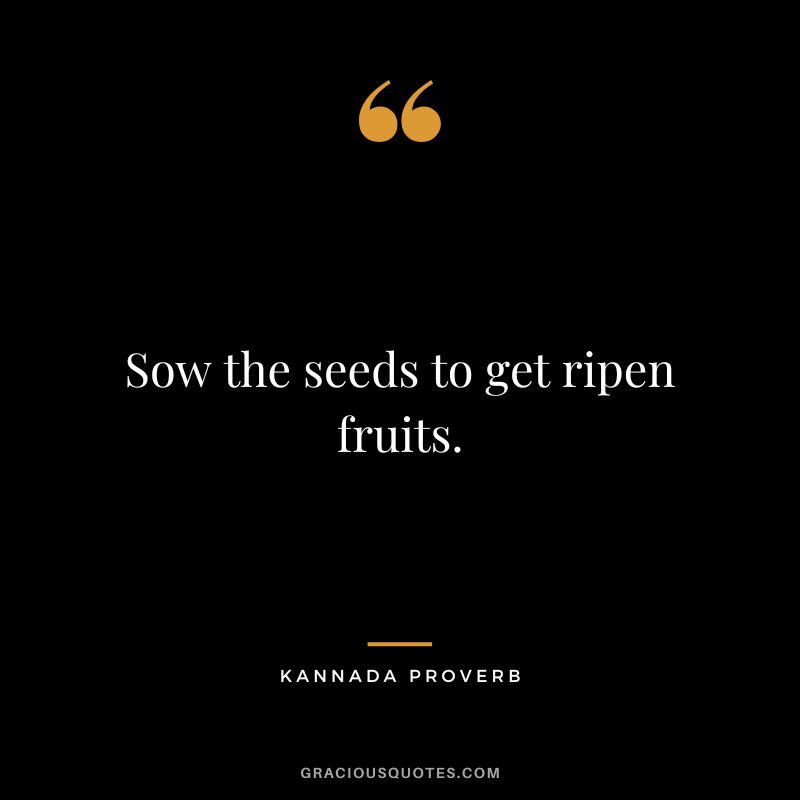Sow the seeds to get ripen fruits.