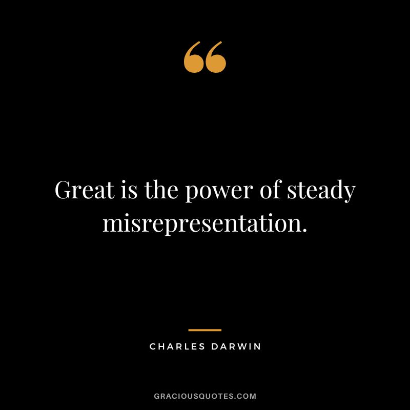 Great is the power of steady misrepresentation.