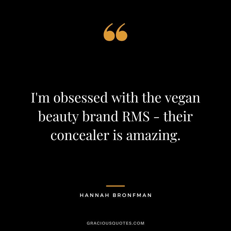 I'm obsessed with the vegan beauty brand RMS - their concealer is amazing.