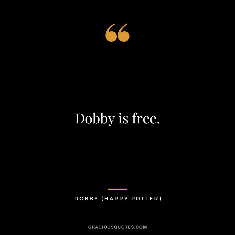 Dobby is free. - Dobby