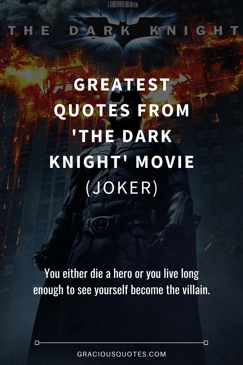Greatest Quotes from 'The Dark Knight' Movie (JOKER) - Gracious Quotes