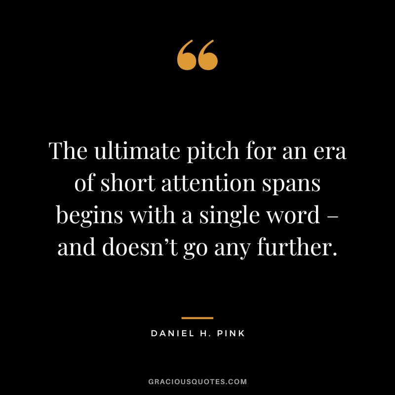 The ultimate pitch for an era of short attention spans begins with a single word – and doesn’t go any further.