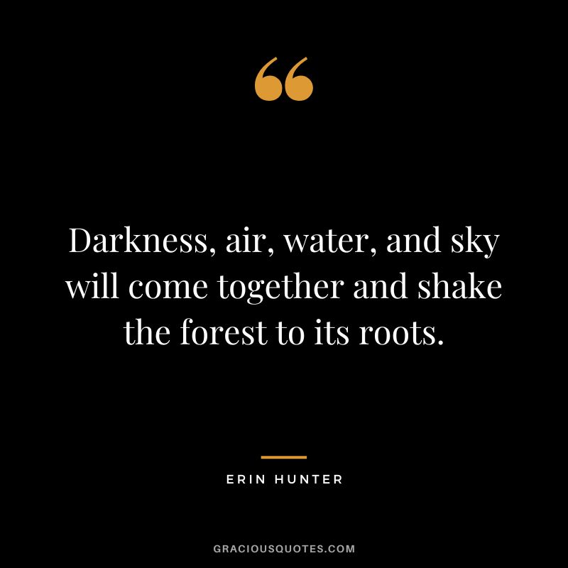 Darkness, air, water, and sky will come together and shake the forest to its roots.
