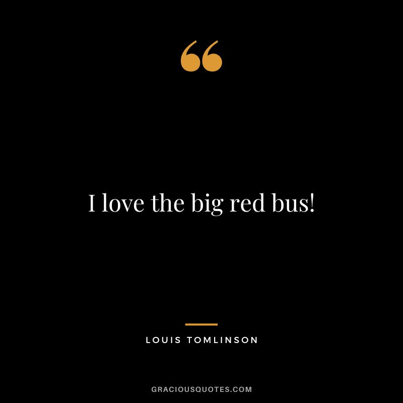 I love the big red bus!