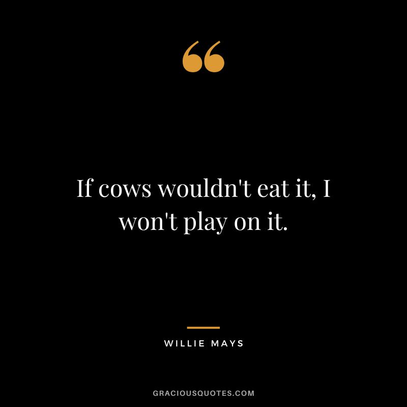 If cows wouldn't eat it, I won't play on it.