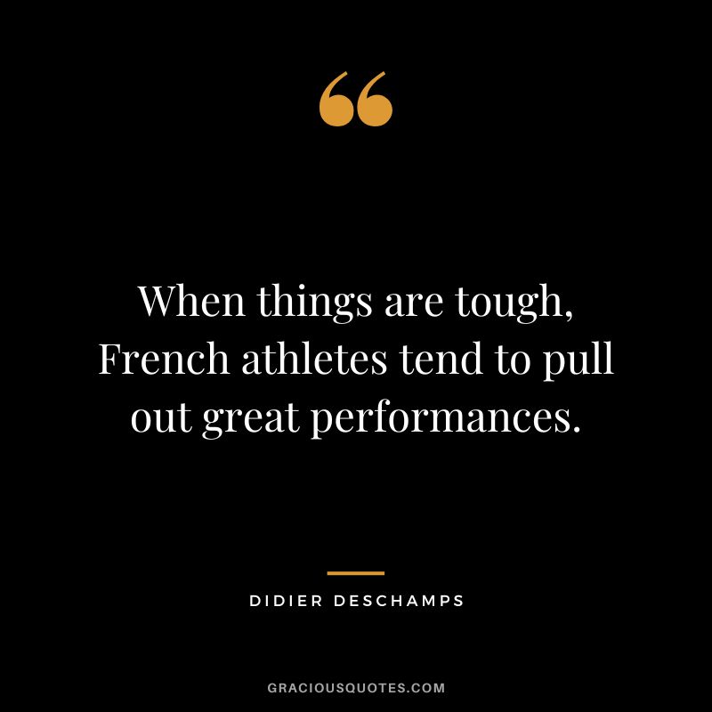 When things are tough, French athletes tend to pull out great performances.