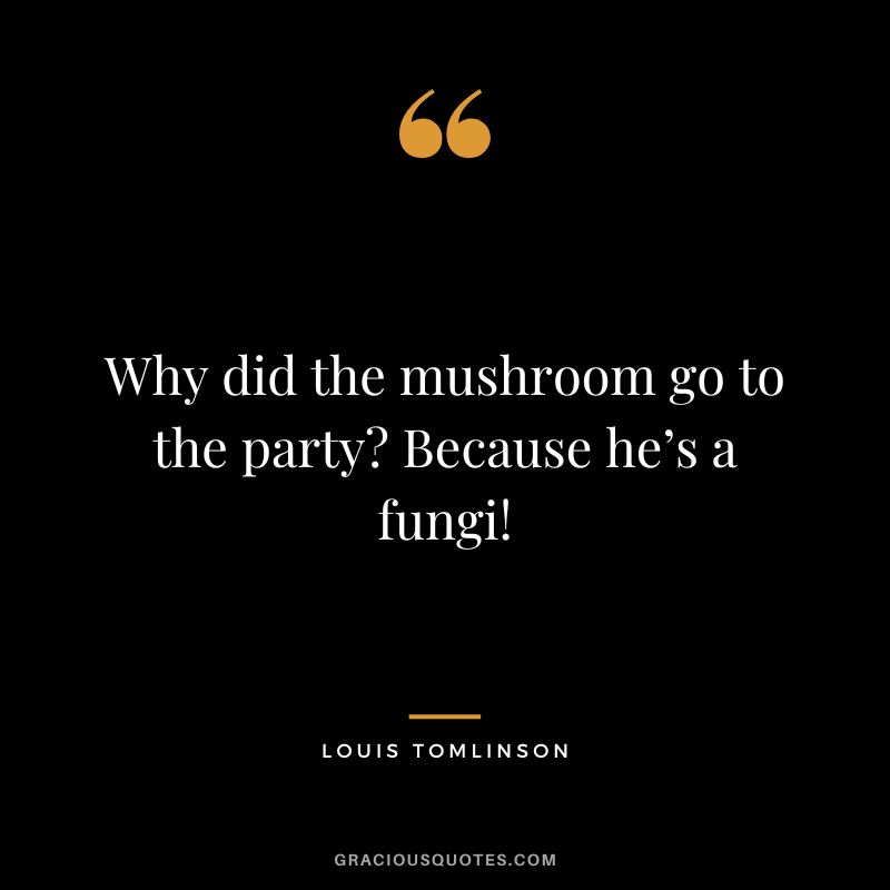 Why did the mushroom go to the party Because he’s a fungi!