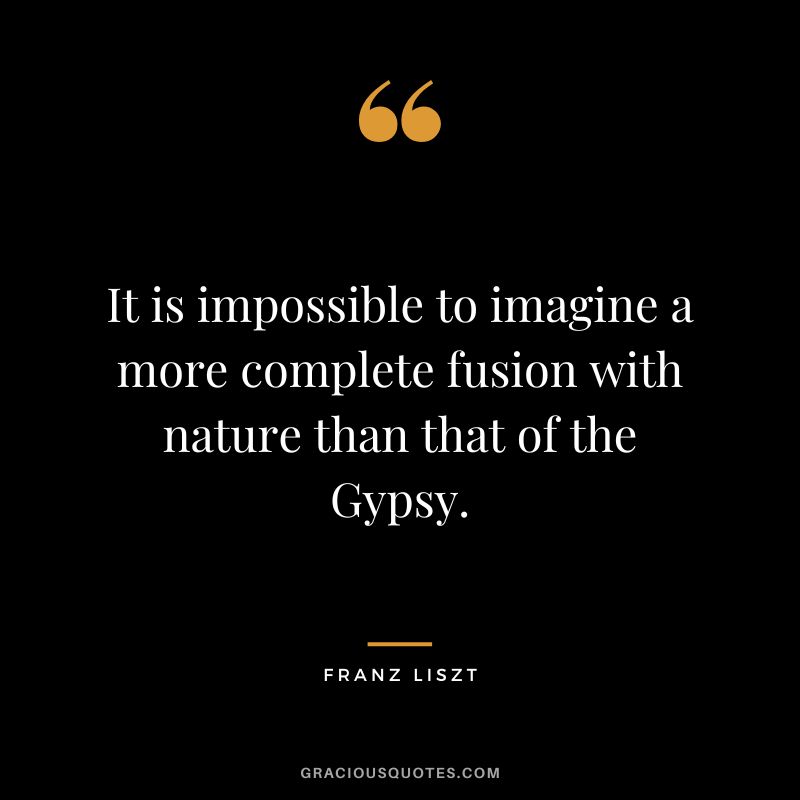 It is impossible to imagine a more complete fusion with nature than that of the Gypsy.