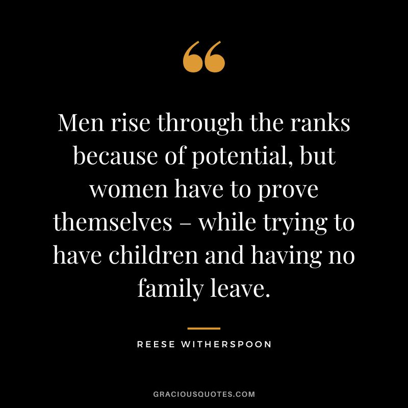 Men rise through the ranks because of potential, but women have to prove themselves – while trying to have children and having no family leave.