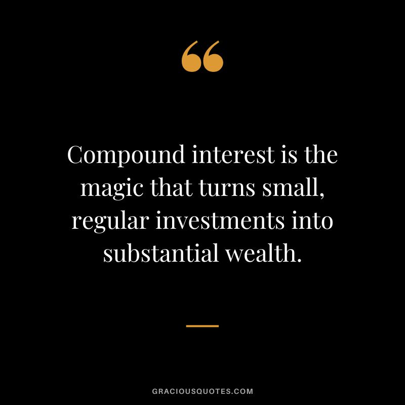 Compound interest is the magic that turns small, regular investments into substantial wealth.