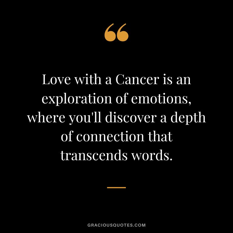 Love with a Cancer is an exploration of emotions, where you'll discover a depth of connection that transcends words.