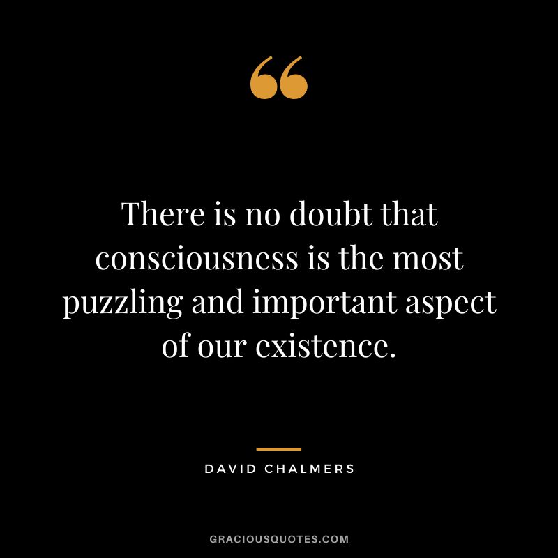 There is no doubt that consciousness is the most puzzling and important aspect of our existence.