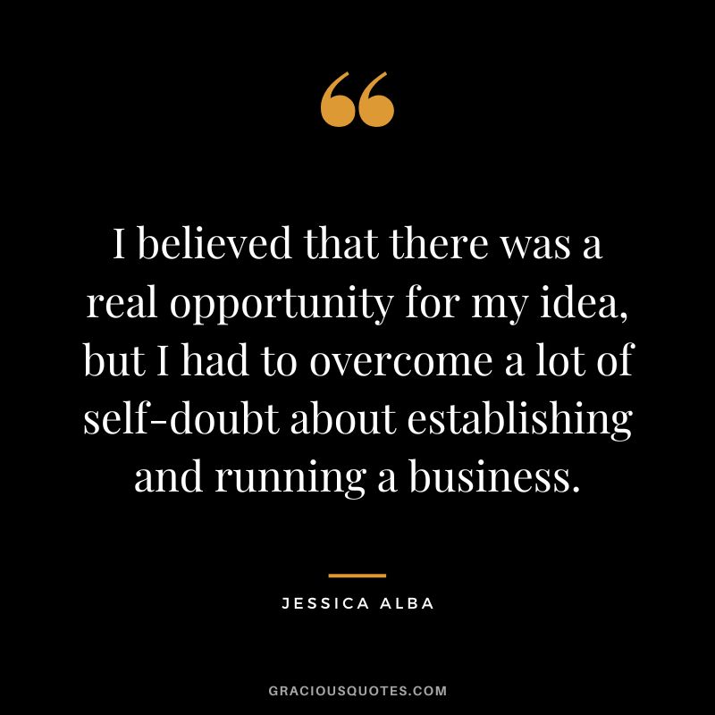 I believed that there was a real opportunity for my idea, but I had to overcome a lot of self-doubt about establishing and running a business.