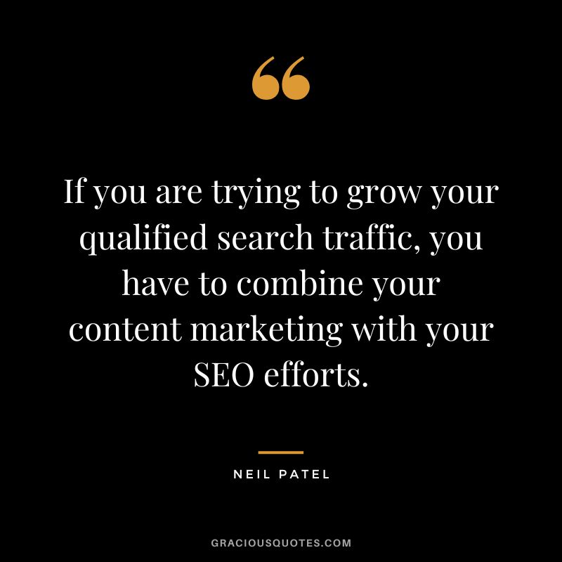 If you are trying to grow your qualified search traffic, you have to combine your content marketing with your SEO efforts.