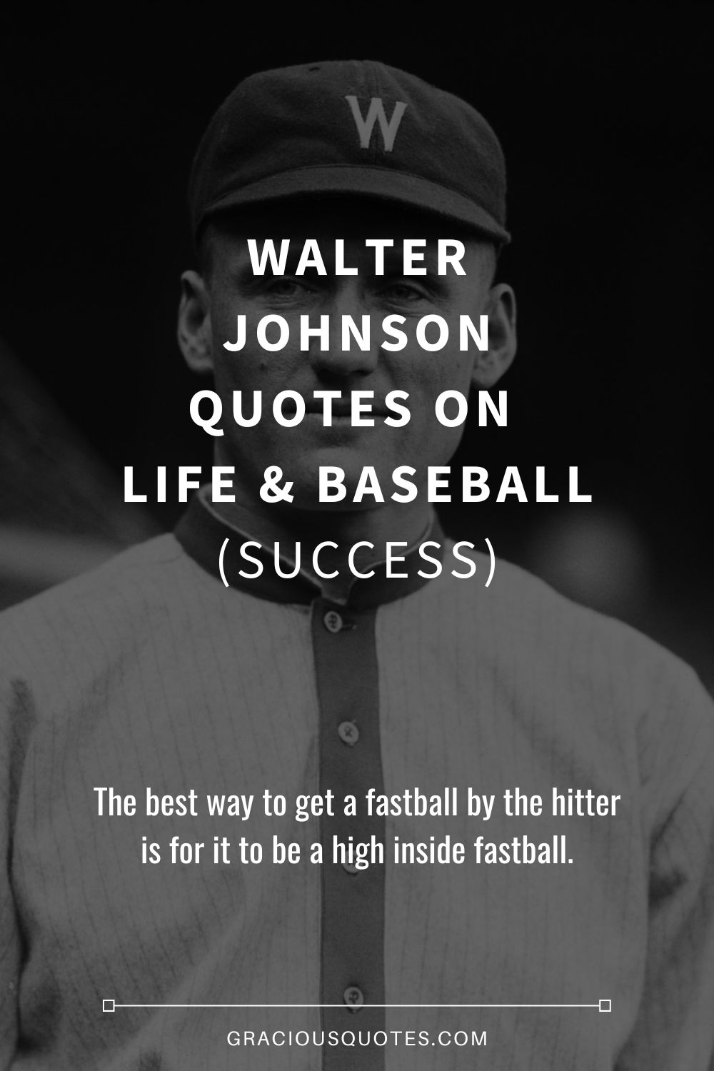 Walter Johnson Quotes on  Life & Baseball (SUCCESS) - Gracious Quotes