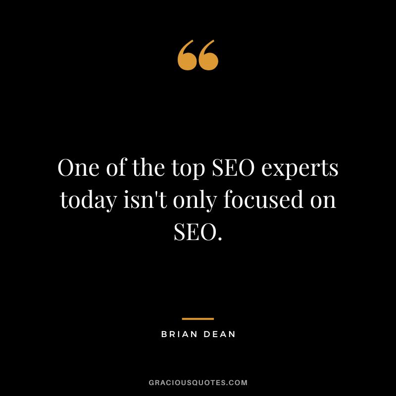 One of the top SEO experts today isn't only focused on SEO.